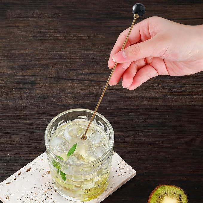 4PCS Stainless Steel Cocktail Swizzle Sticks Reusable Mixing Stirrers Coffee - Image 5