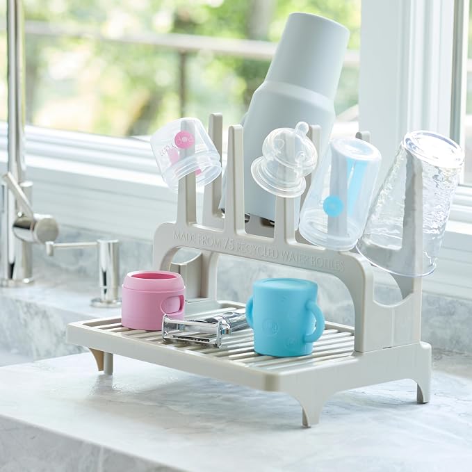PopYum Gray Space Saving Drying Rack from 100% Recycled Bottles | Space Saving - Image 2