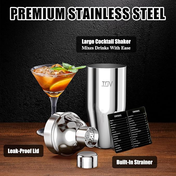 IOV Cocktail Shaker, 24 oz Martini Shaker, Drink Mixer - Image 3