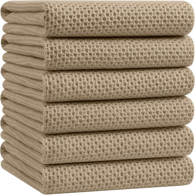 Homaxy 100% Cotton Oversized Waffle Weave Kitchen Dish Towels, Ultra Soft by Homaxy