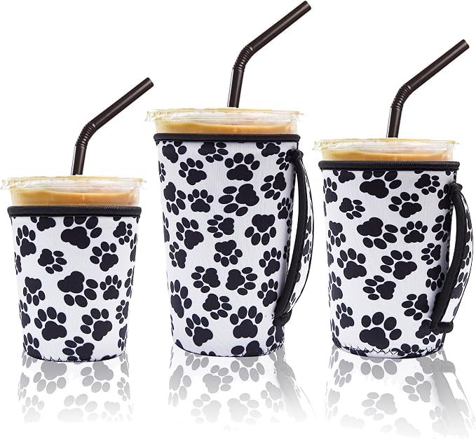 3 Pack Iced Coffee Sleeve Insulator Sleeves by Yazabai