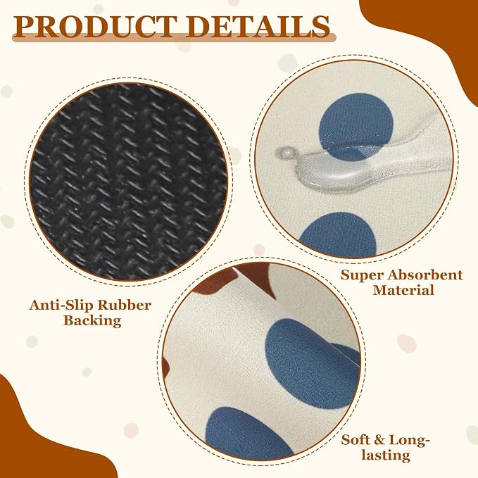 uxcell Coffee Mat, 23.6x15.7 Inch Super Absorbent Dish Drying Mat Bar - Image 3