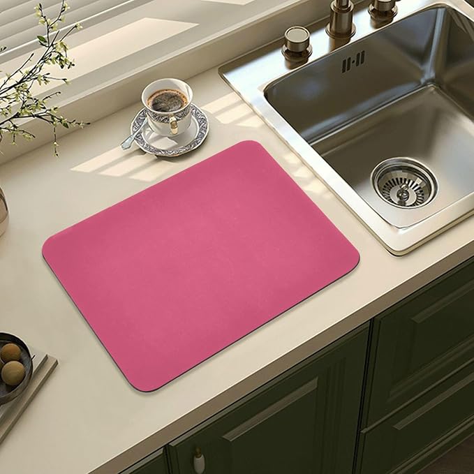 Azalea Dish Drying Mat for Kitchen Counter No-slip Rubber Bottom Drainer Mats - Image 8