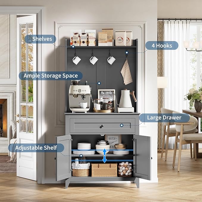 IDEALHOUSE 63'' Pantry Cabinet - Image 3