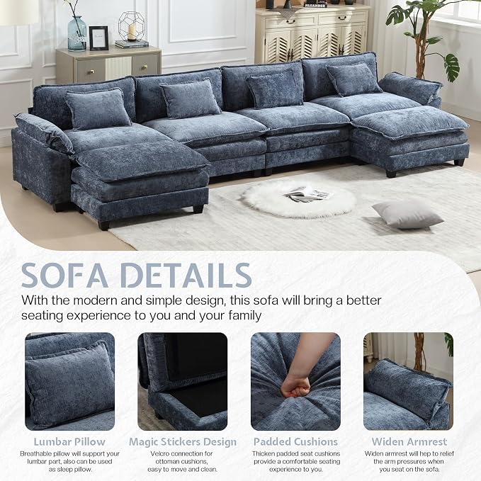 Modular Sectional Sofa, Cloud Couch - Image 5