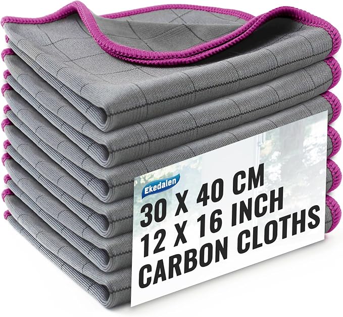 Microfiber Cleaning Cloth Lint Free Glass Cleaner Window Polishing Streak Free by Ekedalen