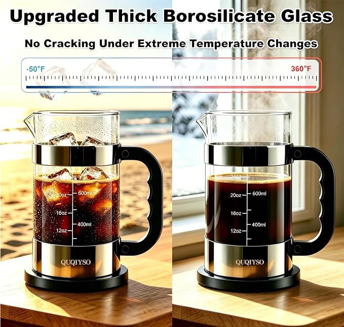 French Press Coffee Maker, 304 Stainless Steel French Press - Image 4