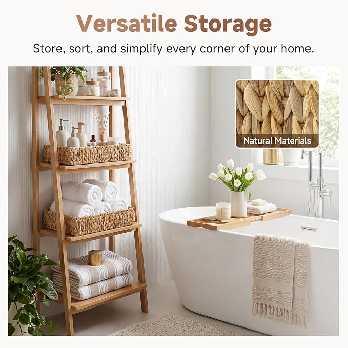 StorageWorks Large Water Hyacinth Tray - Image 4