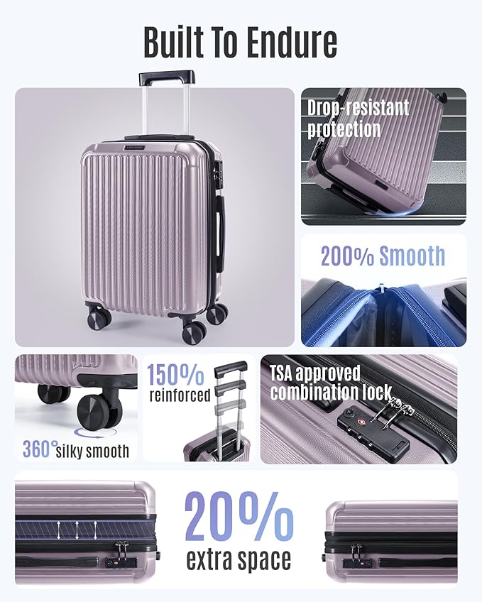 LIGHT FLIGHT 3 Piece Luggage Sets - Image 2