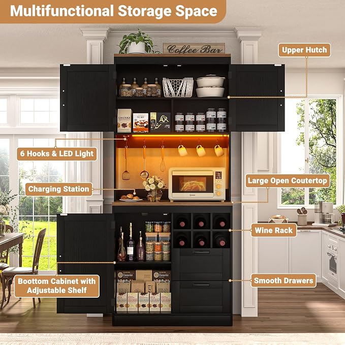 Unikito 72" Tall Kitchen Pantry Cabinet - Image 7