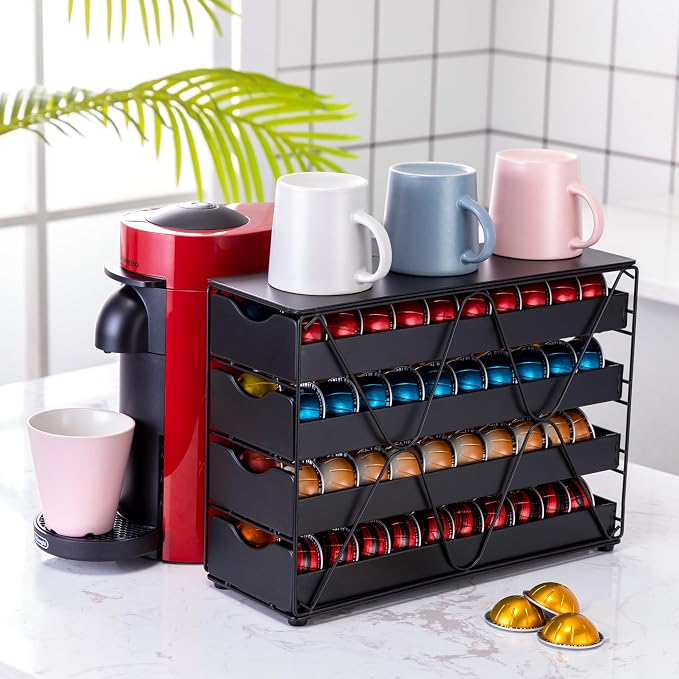 FlagShip Nespresso Pod Holder 80 Large Vertuo Pods Capacity 4 Tier | Vertical - Image 8