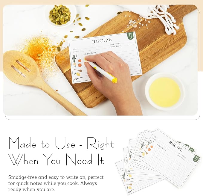Premium 4x6 Recipe Cards – Double Sided Blank Kitchen Recipe Cards - Image 9