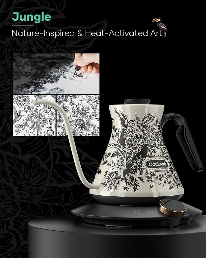 Cocinare Gooseneck Electric Kettle, ±0.5°F Precise Temperature Control - Image 4