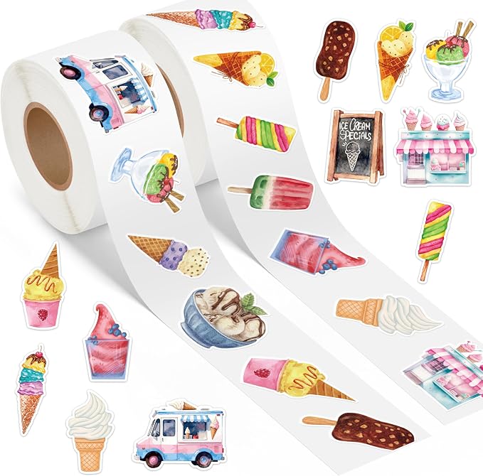 Haooryx Ice Cream Sticker Rolls by Haooryx