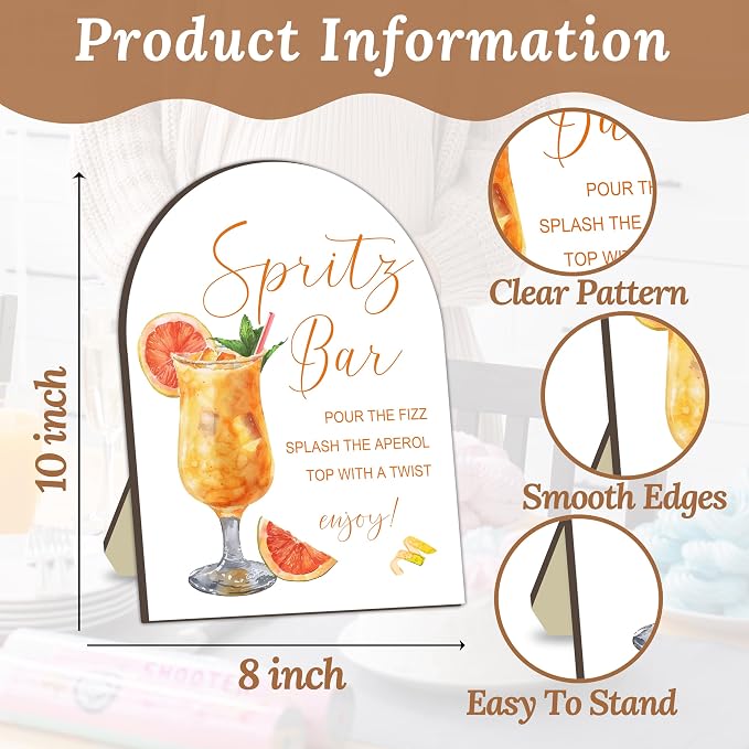 Aperol Spritz Bar Sign, Cocktail Bar Recipe Sign - Image 2