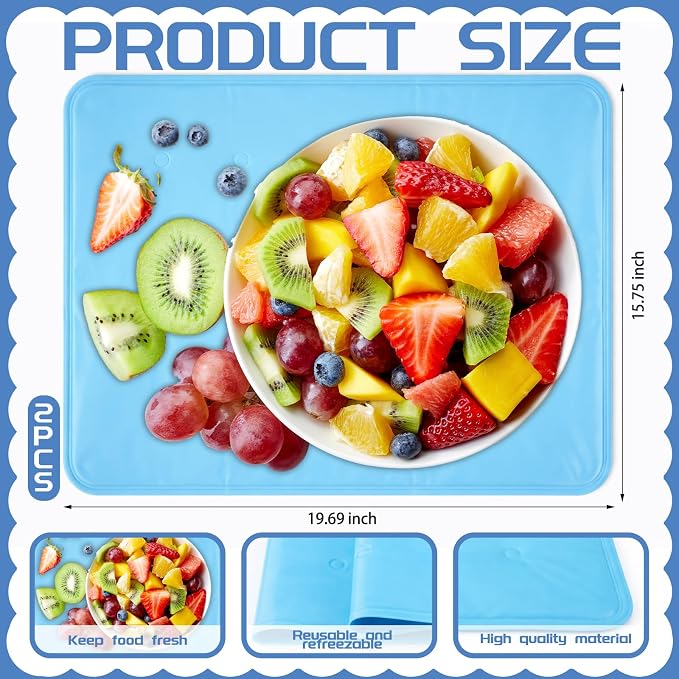 Reallnaive 2 Pcs Reusable Freezable Ice Mat - Image 2