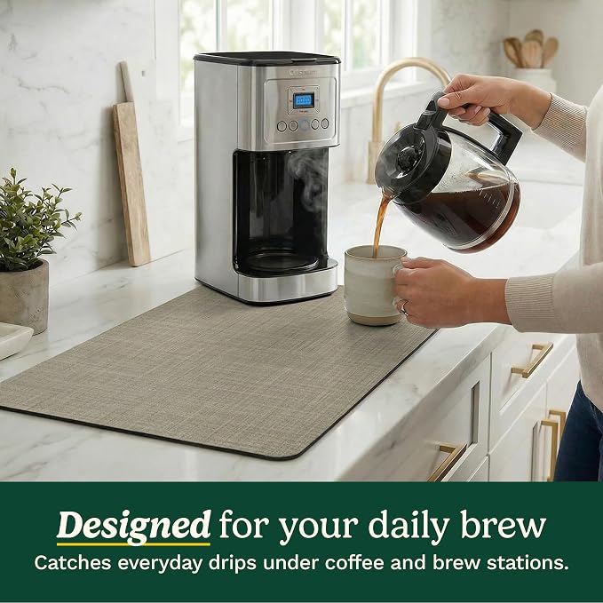Cuisinart Coffee Mat for Countertop–Quick-Dry Absorbent Coffee Bar Mat for - Image 2