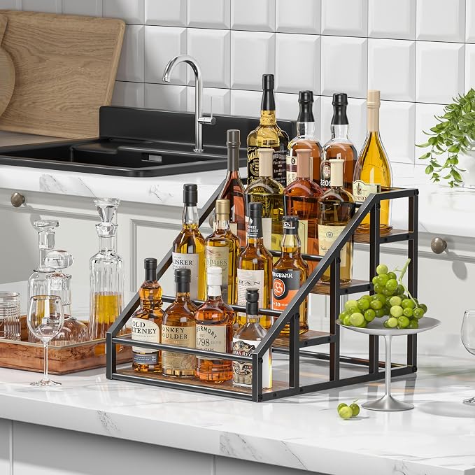 Coffee Syrup Rack Organizer, 4 Tier Countertop Storage Shelves, Kitchen Storage - Image 5