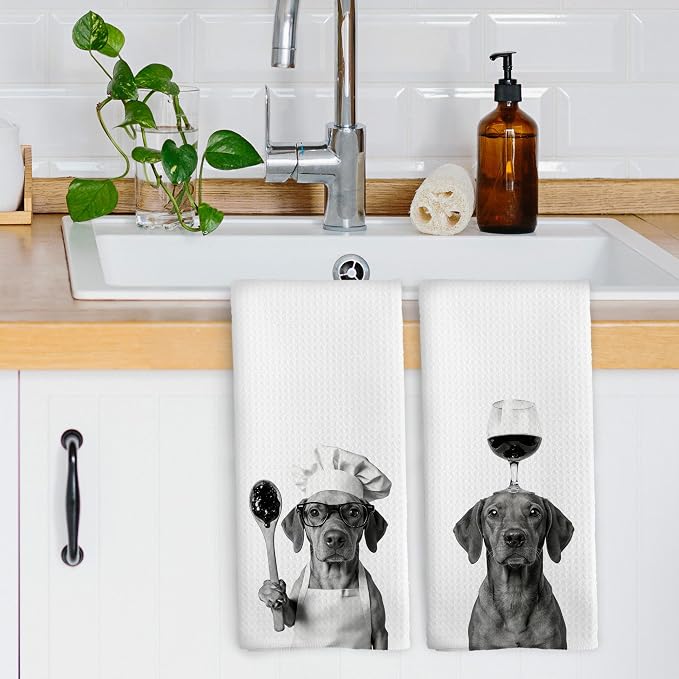 Funny Vizsla Hand Towels, Vizsla Gifts - Image 3