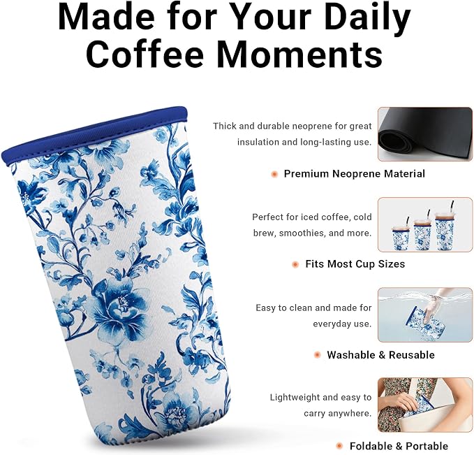 3 Pack Iced Coffee Sleeve Reusable - Image 3