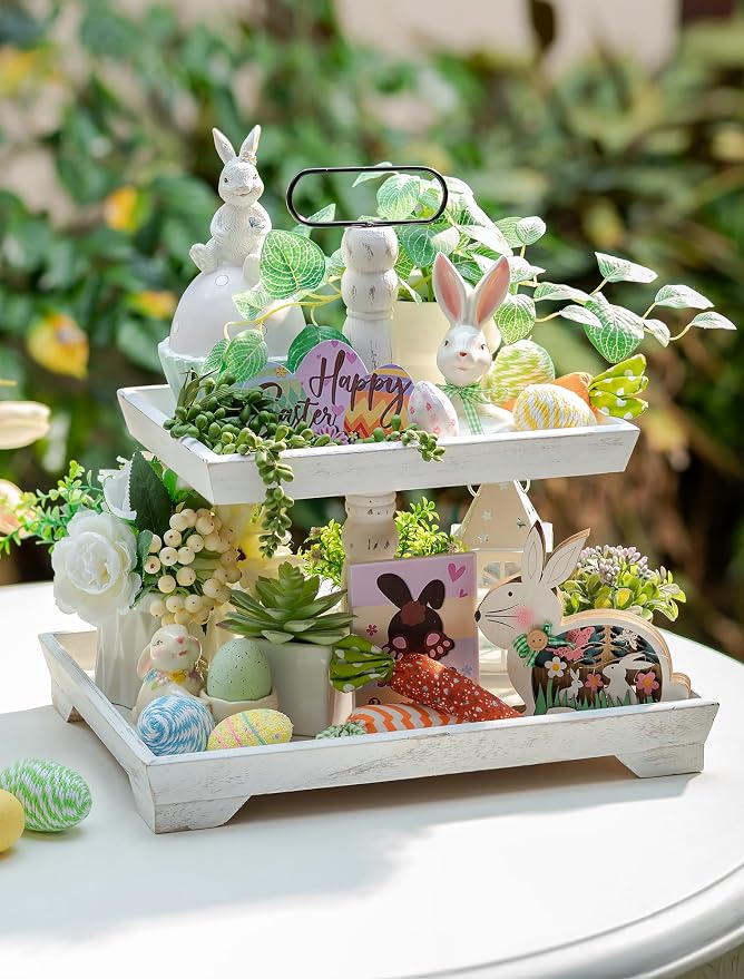Hanobe 2 Tiered Decorative Tray Stand - Image 7