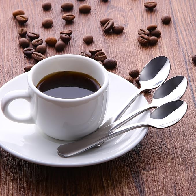 Demitasse Espresso Spoons, 12-piece Mini Coffee Tiny Stainless Steel Spoons - Image 4