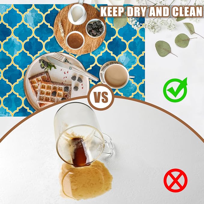 Dish Drying Mat Blue Moroccan Tile Coffee Bar Mat - Image 6