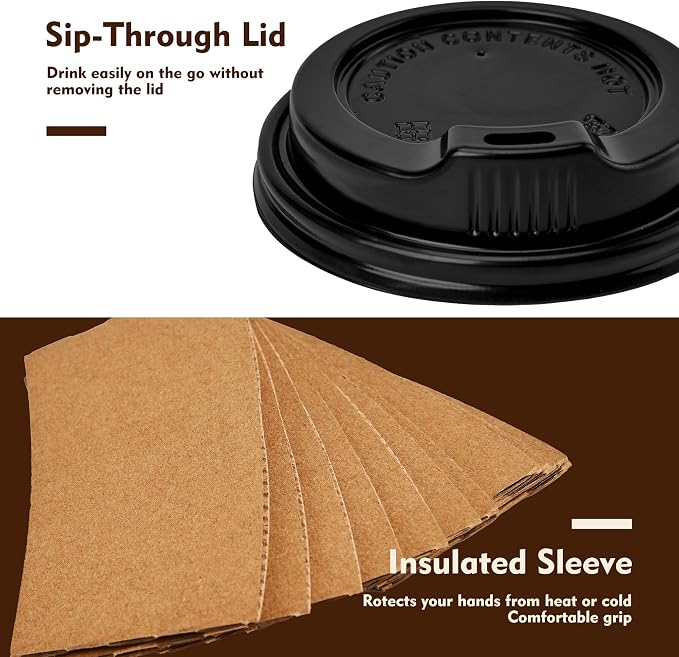 YEEHAW 16 oz 500 pack Disposable Paper Coffee Cups - Image 4