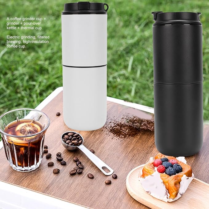 banapoy Portable Coffee Maker Machine, 350ml Travel All in One Coffee Bean - Image 6