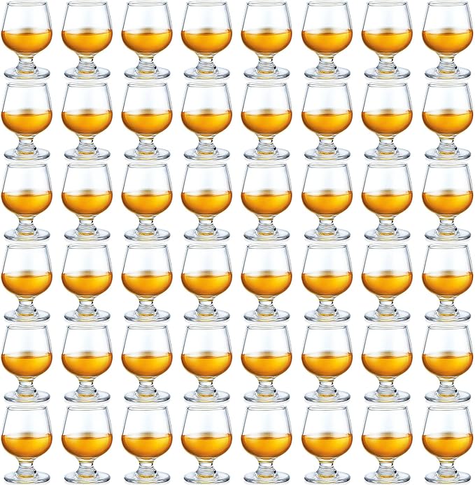 Qunclay 48 Pcs Shot Glasses Cute Cognac Snifter Small Brandy Snifter by Qunclay