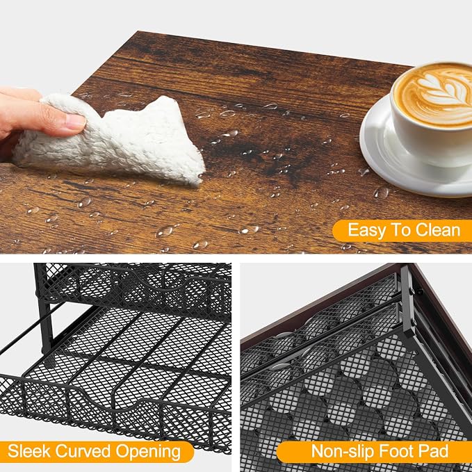 Coffee Pod Organizer 2 Tier Coffee Pod Drawer Holder 72 Capacity K Cup Coffee - Image 4