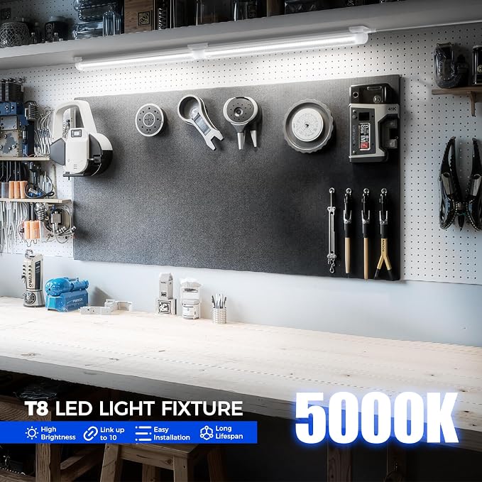 Barrina 5000K 1.5FT LED Shop Light, T8 Under Cabinet Lighting, Tube Light - Image 4
