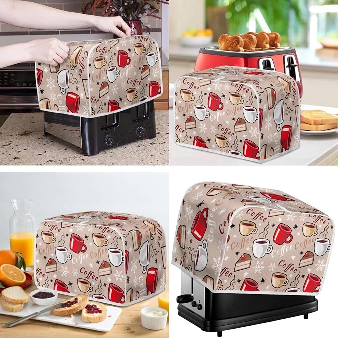 doginthehole Blender Dust Cover and 4 Slice Bread Toaster Cover Bakeware - Image 2