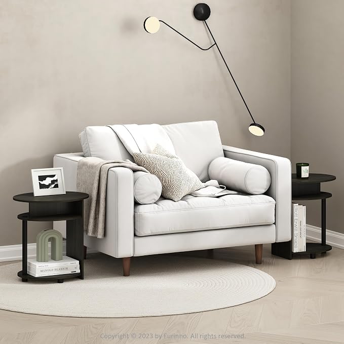 Furinno JAYA Simple Design Oval End Table Set of 2 - Image 2