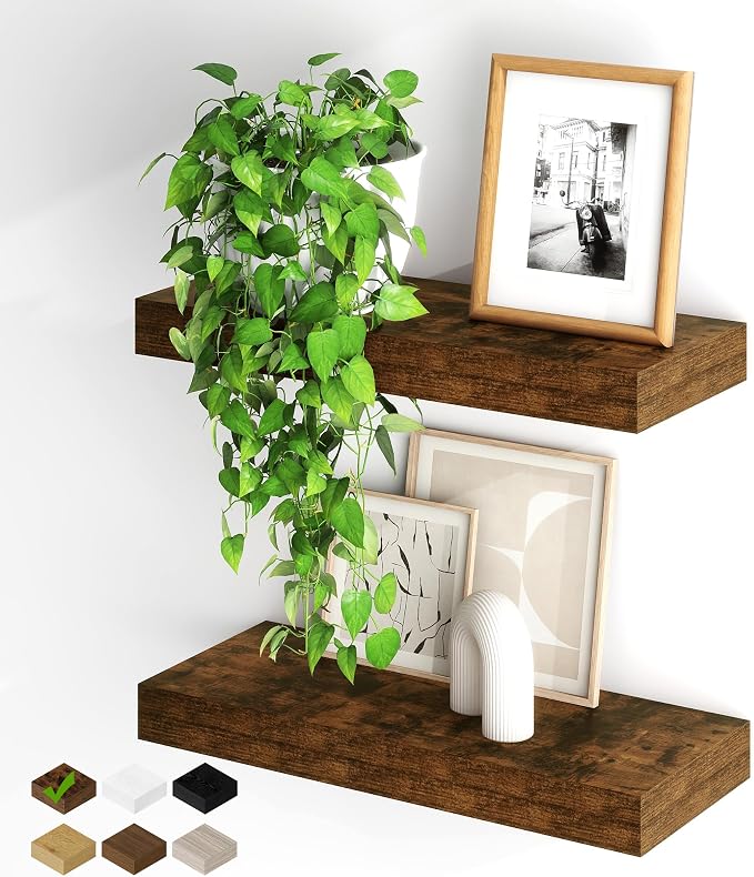 Fun Memories Floating Shelves for Wall, 20Inch Floating Shelves Set of 2 by FunMemories