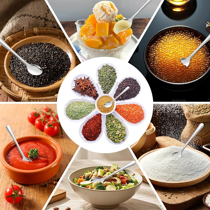 8 PCS Mini Spoons for Desserts, And Tasting, Small Stainless Steel Tiny Spoons - Image 7