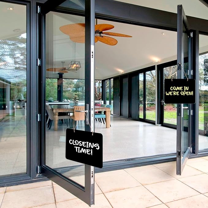 3Pcs Hanging Chalkboard Signs, 8x10 Inch Erasable Message Board Sign - Image 4