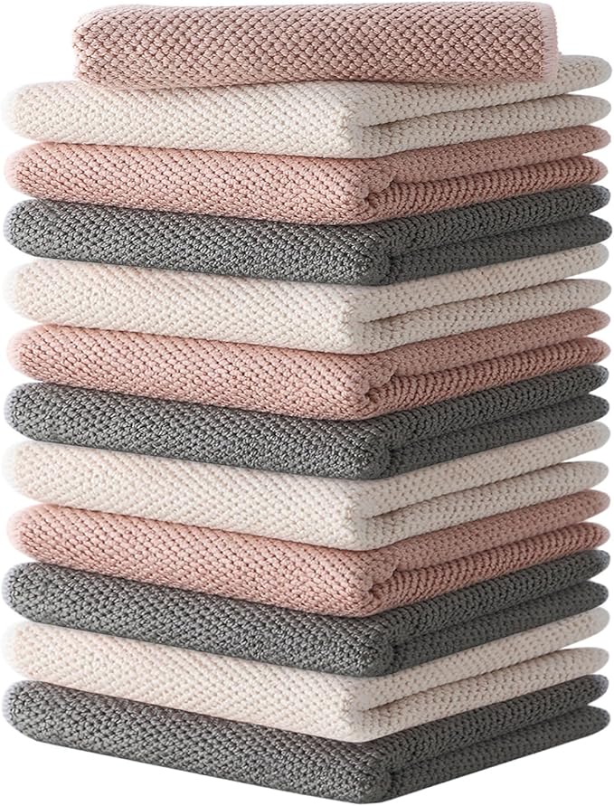 12Pack Barista Towels, Barista Microfiber Cloths, Coffee Cleaning Accessories by Cnyobvi