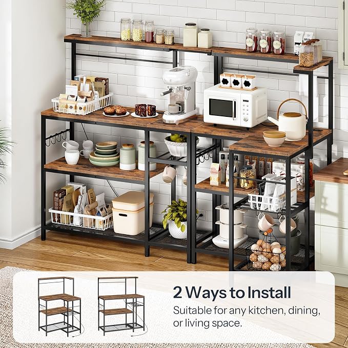 HOOBRO L-Shaped Bakers Rack - Image 5