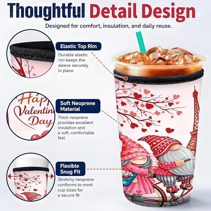 Reusable Neoprene Coffee Sleeve - Image 4