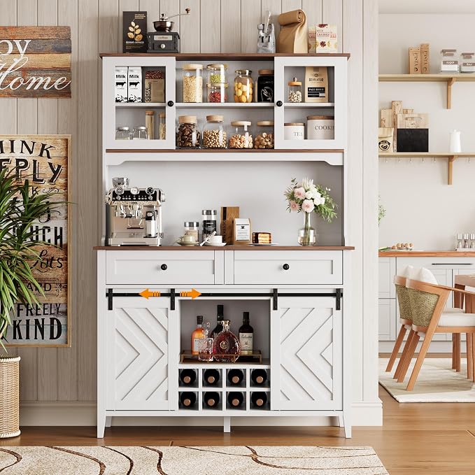 Garvee 72" Farmhosue Bar Cabinet - Image 3
