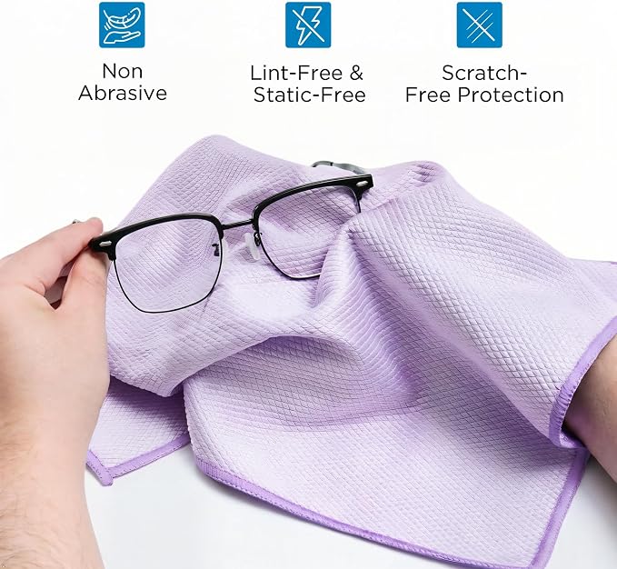 Professional Auto Detailing Microfiber Cloths 6 Pack, 15.5"x15.5" Glass - Image 5