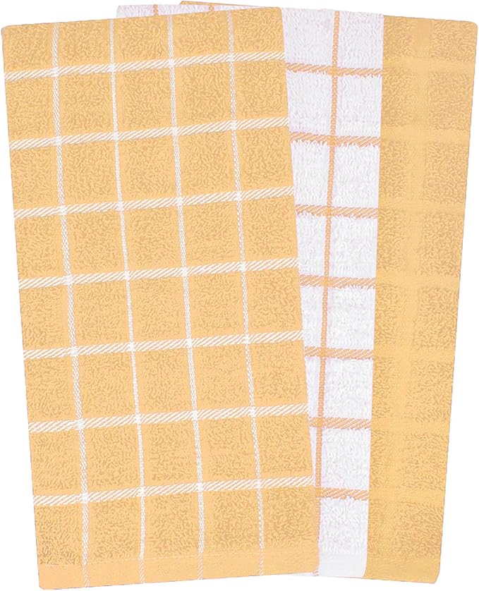 Ritz Premium 100% Cotton Terry Check Kitchen Dish Towels - Image 2