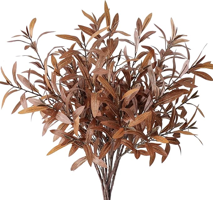 6Pcs Faux Olive Branches for Vases, 23.6'' Tall Faux Fall Stems for Vases by LEFTOVER