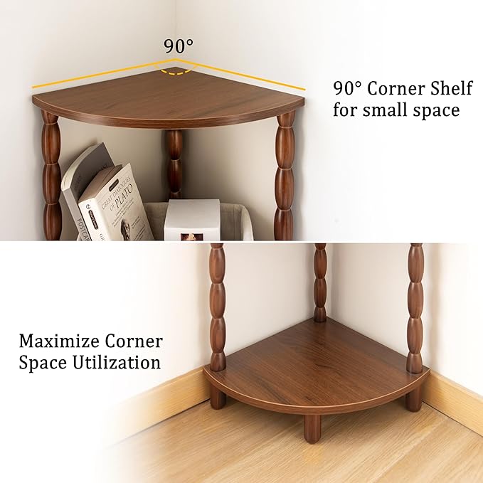 MaxSmeo Corner Shelf, 5-Tier Corner Bookshelf - Image 6