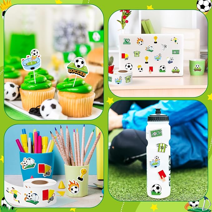Haooryx Soccer Sport Stickers Rolls - Image 7