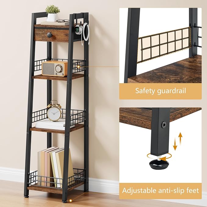Gewudraw 4-Tier Narrow Ladder Shelf - Image 5