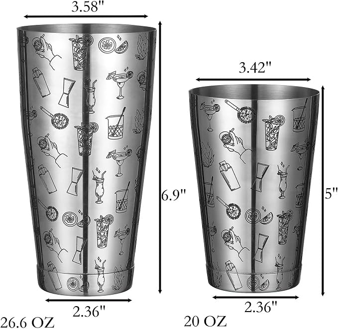 Stainless Steel Boston Shaker - Image 6