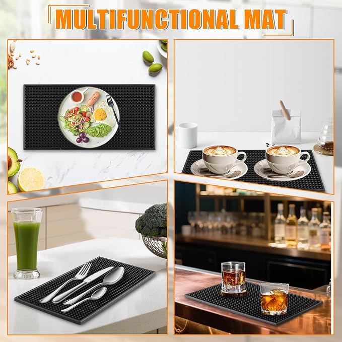 Ninsula 2 Pack Bar Mat, Non Slip Spill Proof Service Mat, Rubber Dish Drying Mat - Image 6