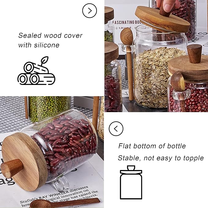 3PCS Spice Jars Overnight Oats Containers - Image 2